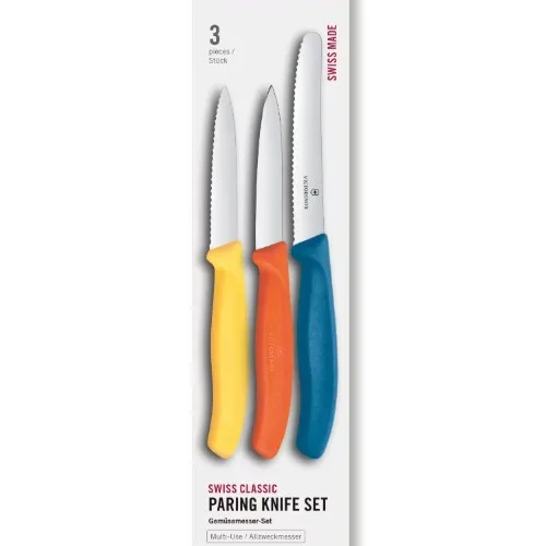 3-delni set nožev za rezanje, sekljanje in lupljenje Victorinox, barvni