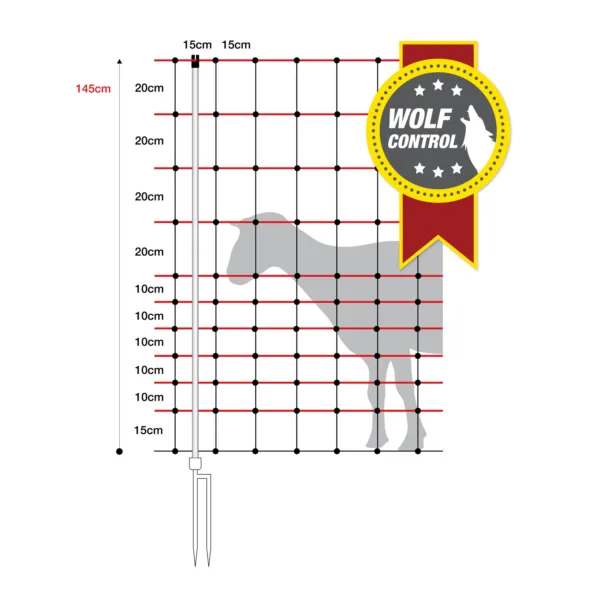 Mreža za drobnico 145 cm, proti divjadi, Horinetz