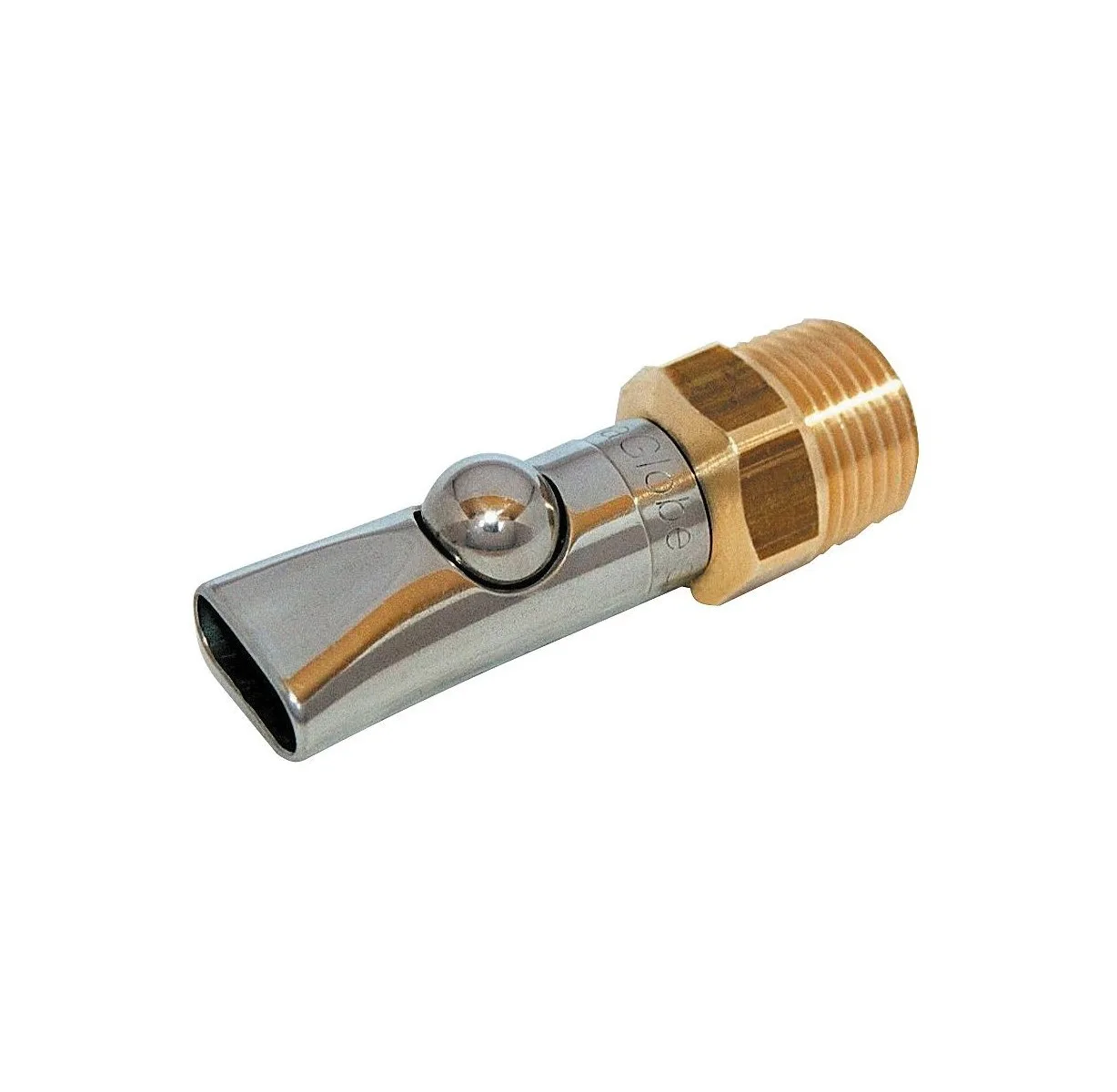 Sesalnik za pujske in teleta AquaGlobe 1/2" medenina/inox, s kroglico