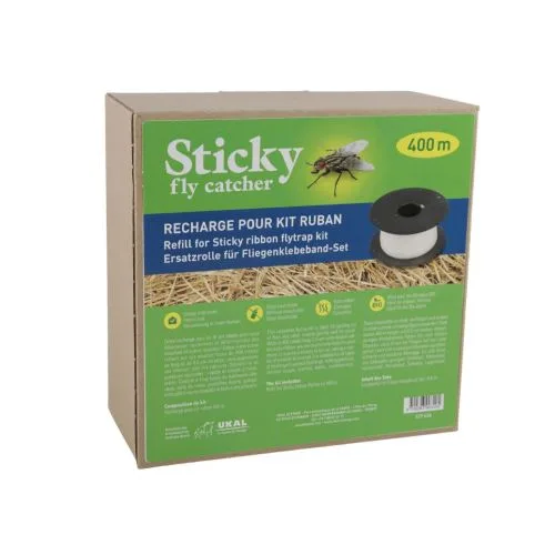 Lovilec mrčesa Sticky - refil lepljiv trak, kolut 400 m - slika 2