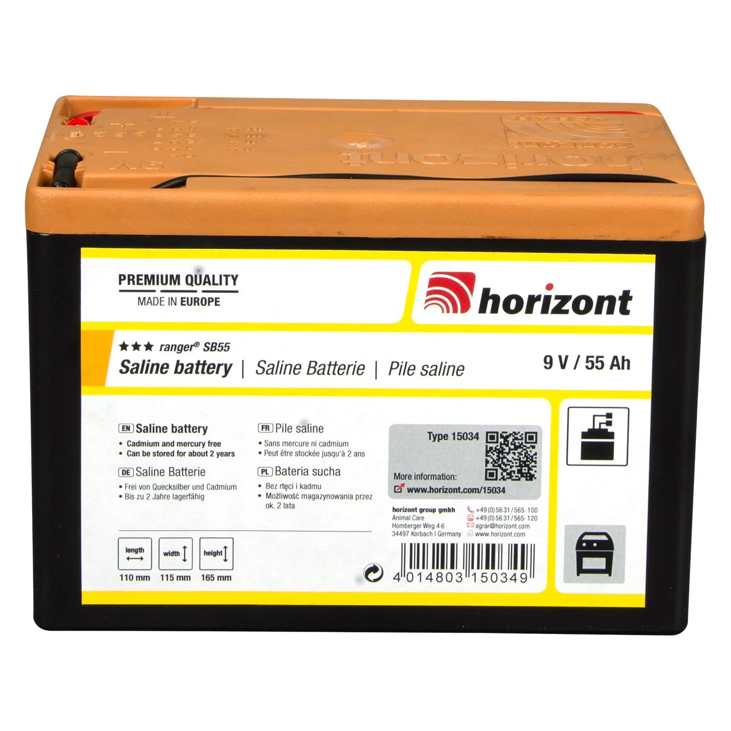 Kisla baterija Horizont 55Ah/8,4V