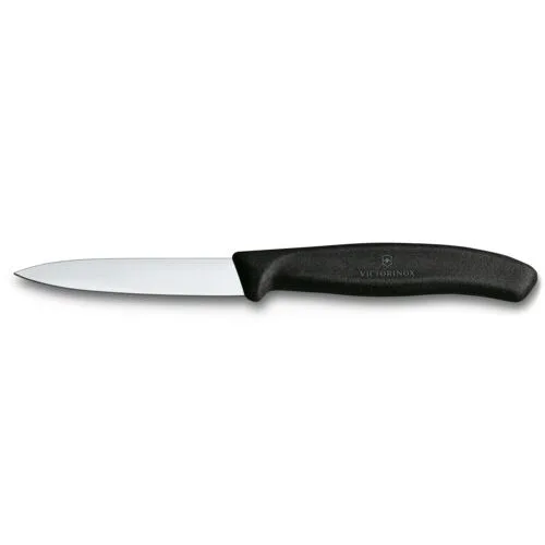 Nož za lupljenje in obrezovanje Victorinox, 8 cm, črn