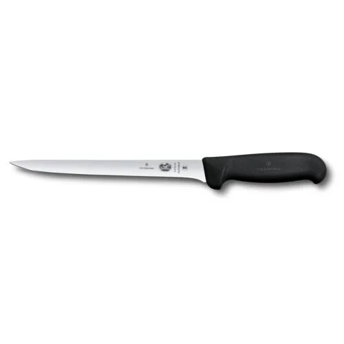 Nož za filetiranje Victorinox Fibrox, raven, flexi, črn