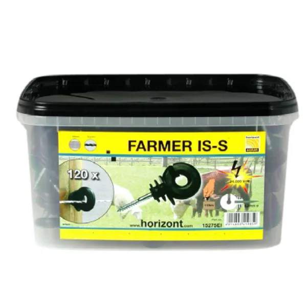 Okrogli izolator za trak ali žico Economy PROFI Farmer - 120 kos (vedro)