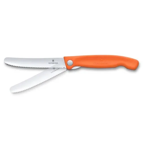 Piknik nož za rezanje klobas, paradižnika Victorinox, 11 cm, oranžen